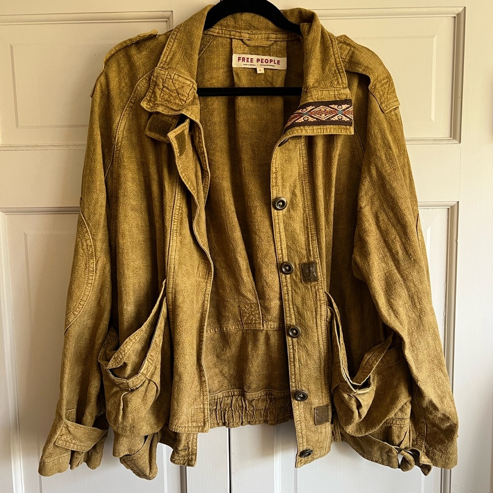 Free People Jayde Safari Bomber Jacket